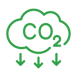 Carbon Emission Icon (Green)